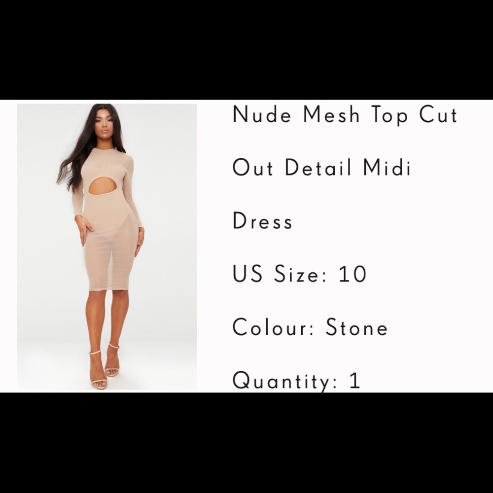 Nude cutout dress
